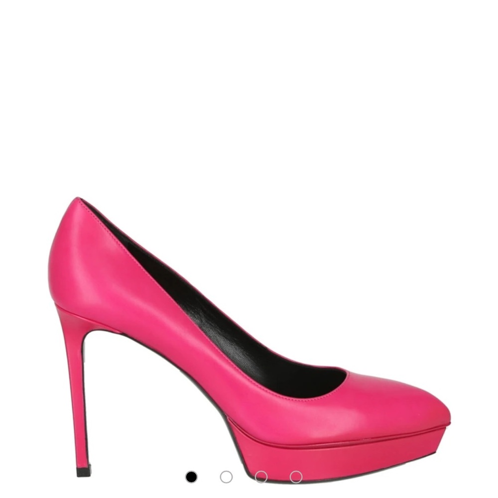 SAINT LAURENT JANIS LEATHER PLATFORM PUMPS - Picture 5 of 9